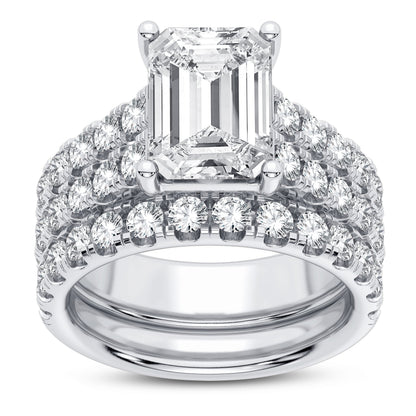 14K 5.00CT Certified Lab Grown Diamond Bridal Set 65769