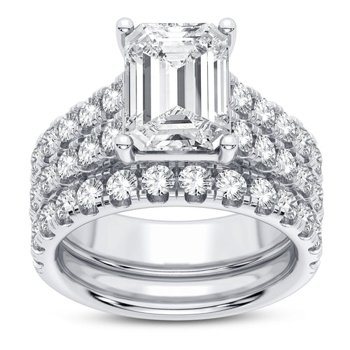 14K 5.00CT Certified Lab Grown Diamond Bridal Set 65769