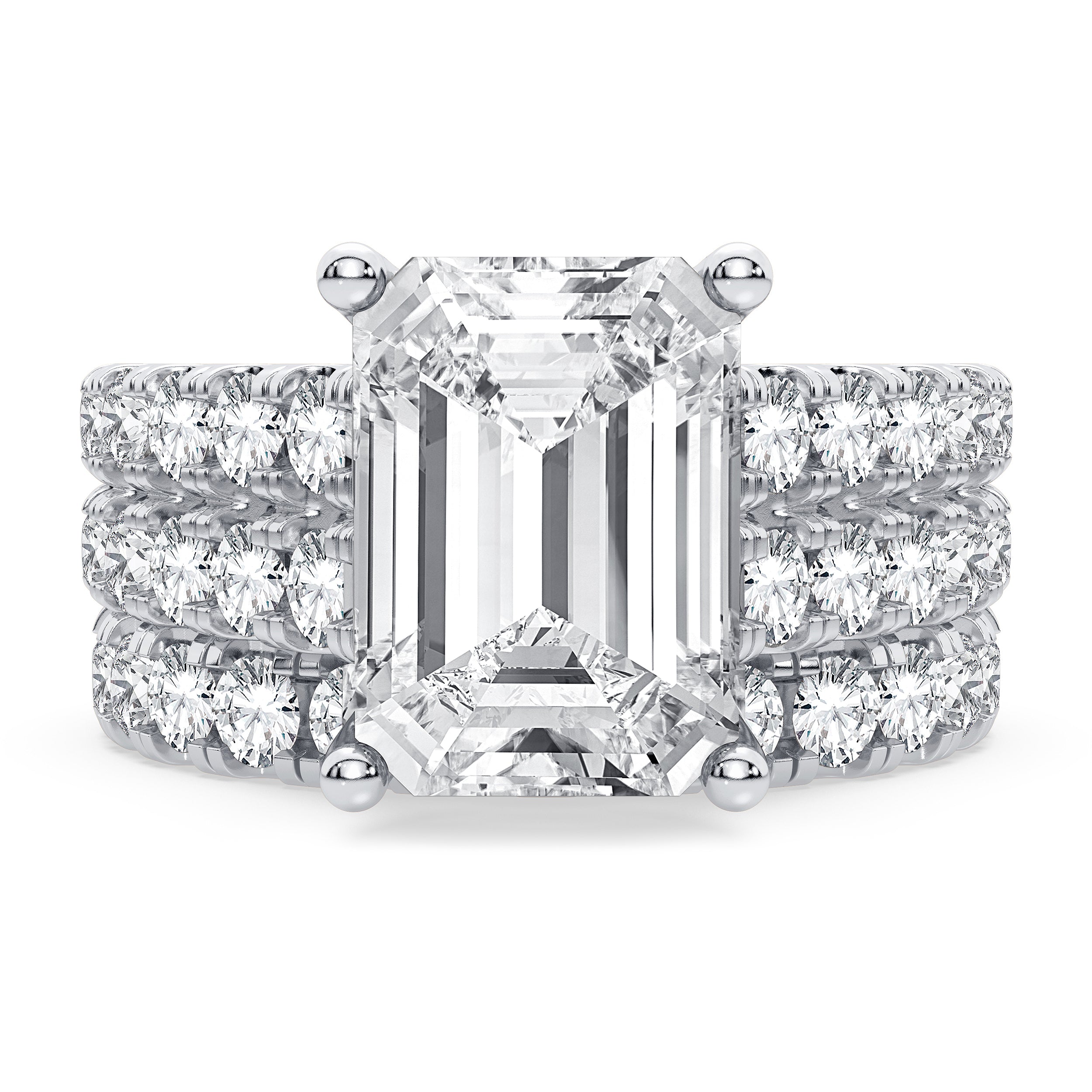 14K 5.00CT Certified Lab Grown Diamond Bridal Set 65769
