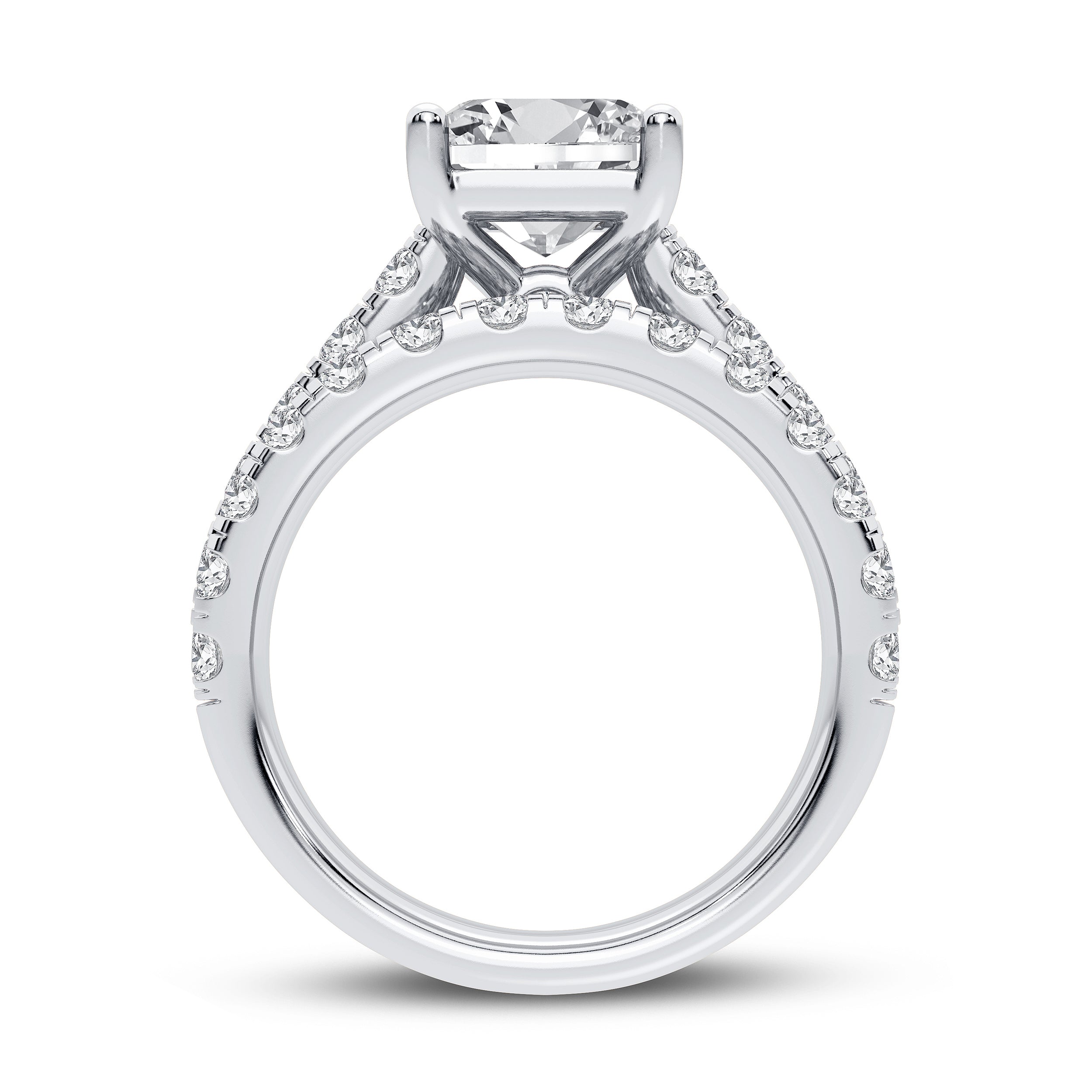 14K 5.00CT Certified Lab Grown Diamond Bridal Set 65769