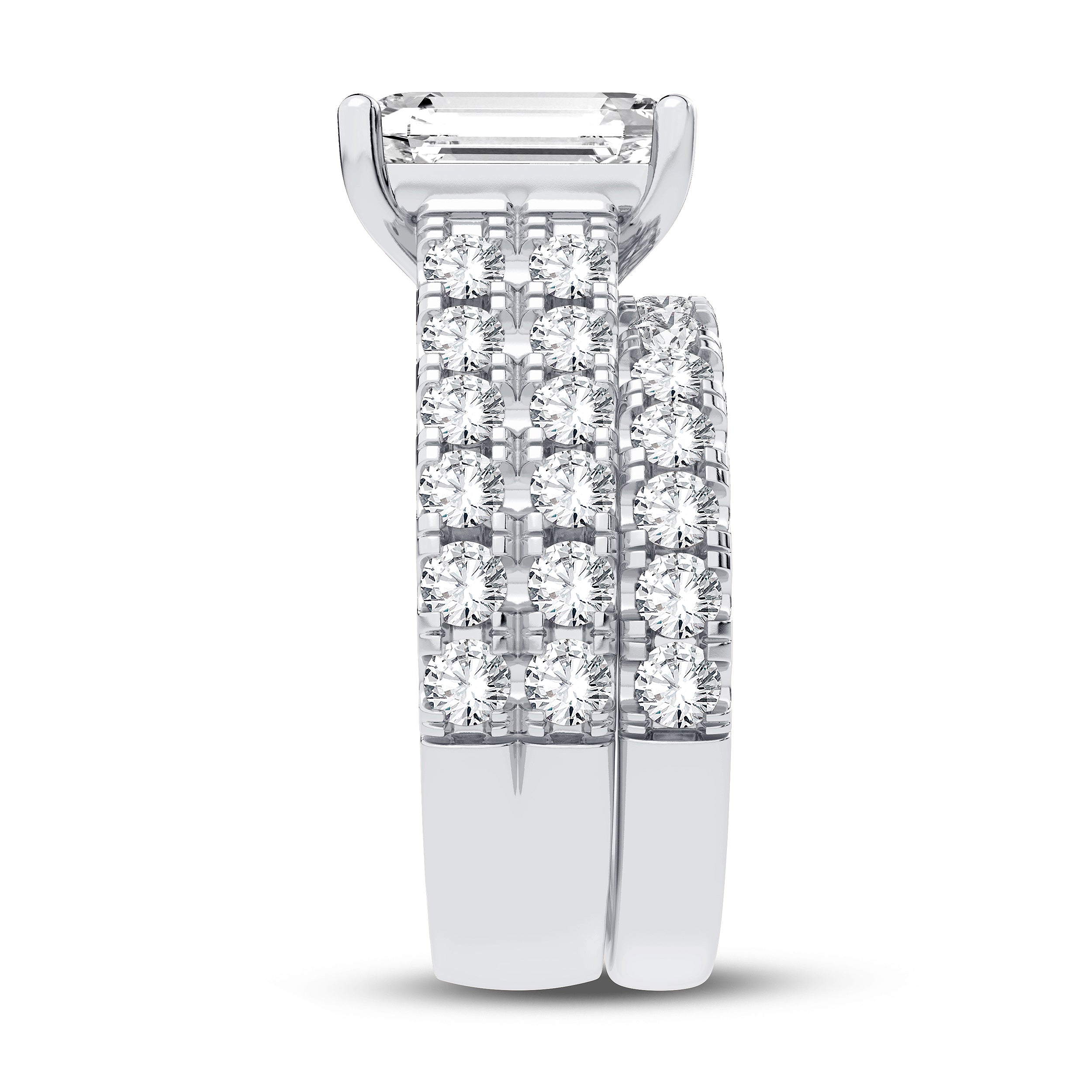 14K 5.00CT Certified Lab Grown Diamond Bridal Set 65769
