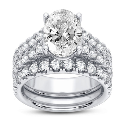 14K 5.00CT Certified Lab Grown Diamond Bridal Set 65770