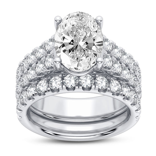 14K 5.00CT Certified Lab Grown Diamond Bridal Set 65770