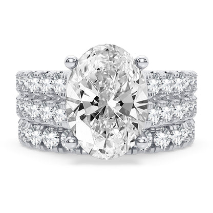 14K 5.00CT Certified Lab Grown Diamond Bridal Set 65770