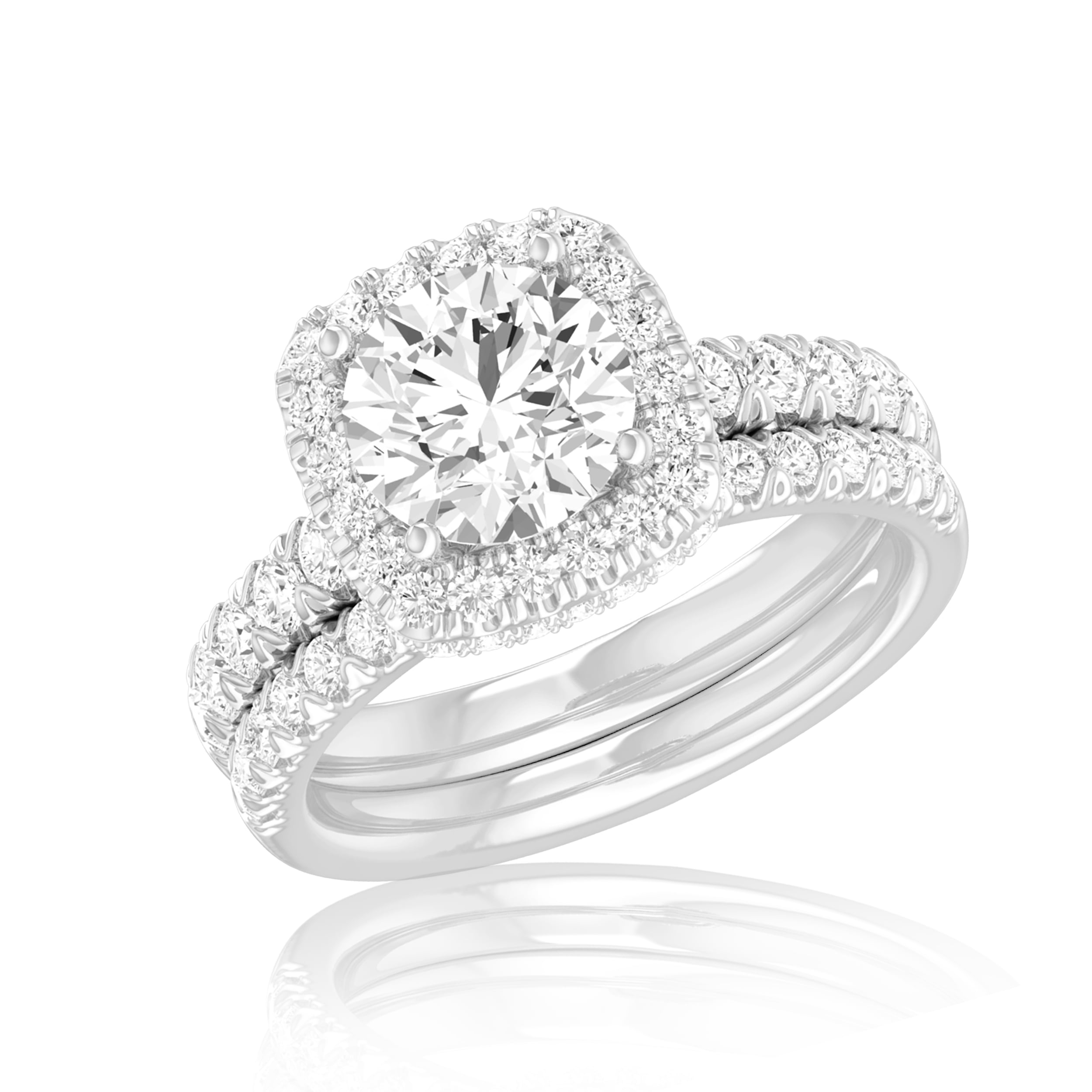 14K 1.66CT Lab Grown Diamond Bridal Ring 65811