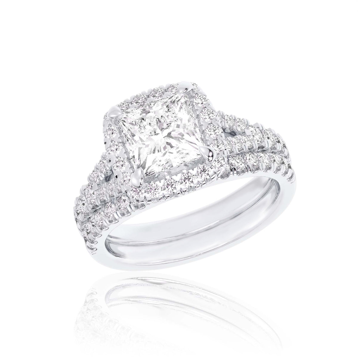 14K 1.65CT Certified Lab Grown Diamond Bridal Ring 65829