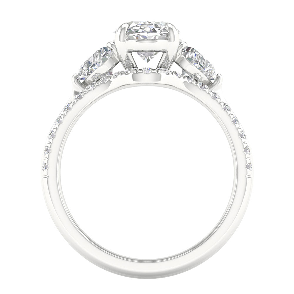 14K 3.25CT Certified Lab Grown Diamond Bridal Ring 65879