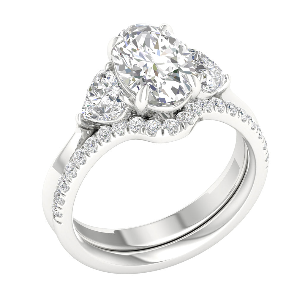 14K 3.25CT Certified Lab Grown Diamond Bridal Ring 65879