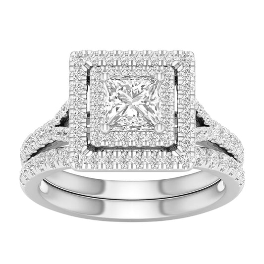 14K 1.75CT Certified Lab Grown Diamond Bridal Set 65924