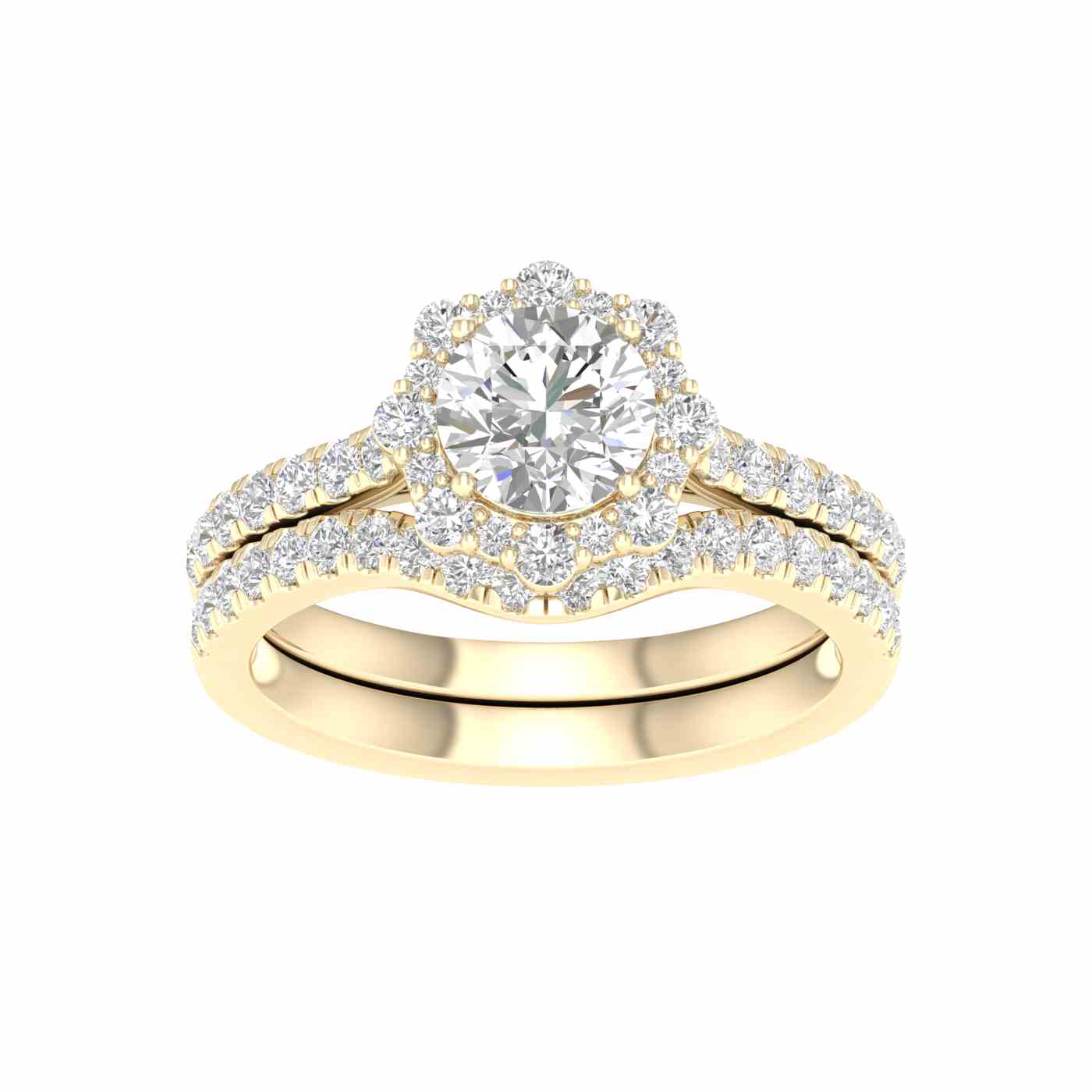 14K 1.75 CT Lab Grown Diamond Bridal Ring 65955