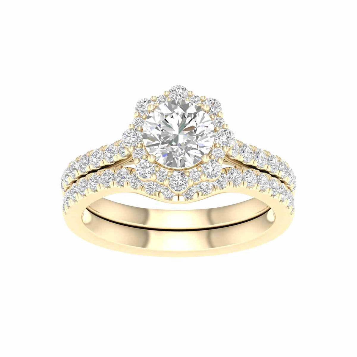 14K 1.75 CT Lab Grown Diamond Bridal Ring 65955