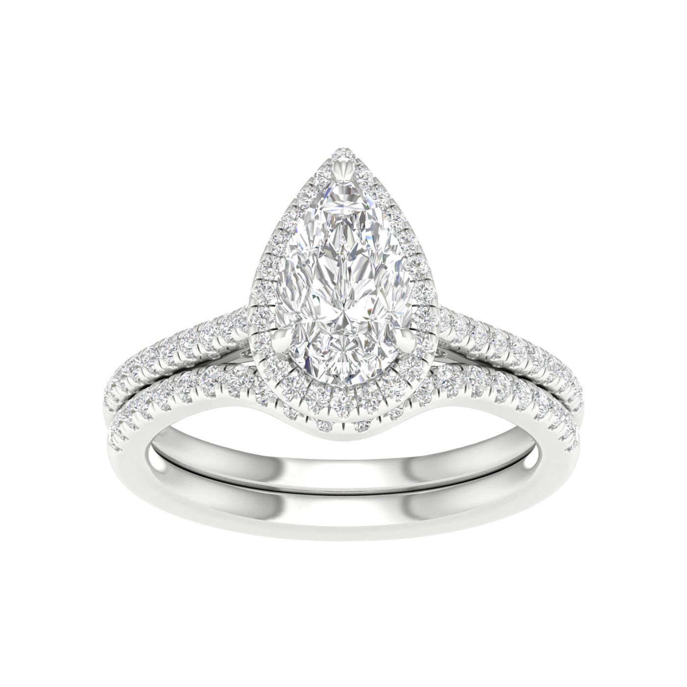 14k 1.95CT Lab Diamond Bridal Ring 65987