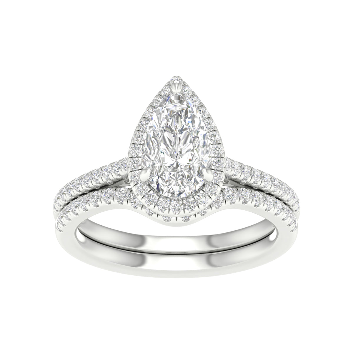 14k 1.95CT Lab Diamond Bridal Ring 65987