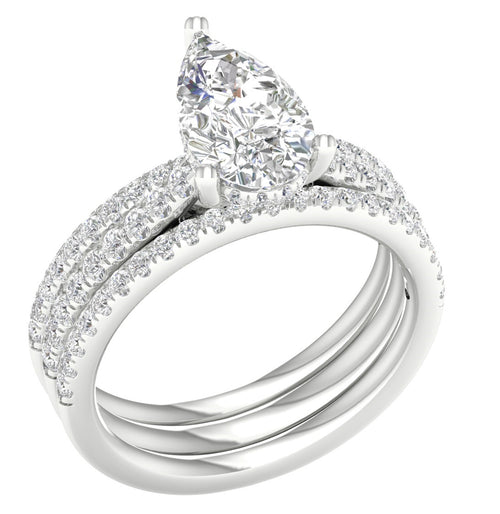 14K 2.75CT Certified Lab Grown DiamondBridal Ring 66011