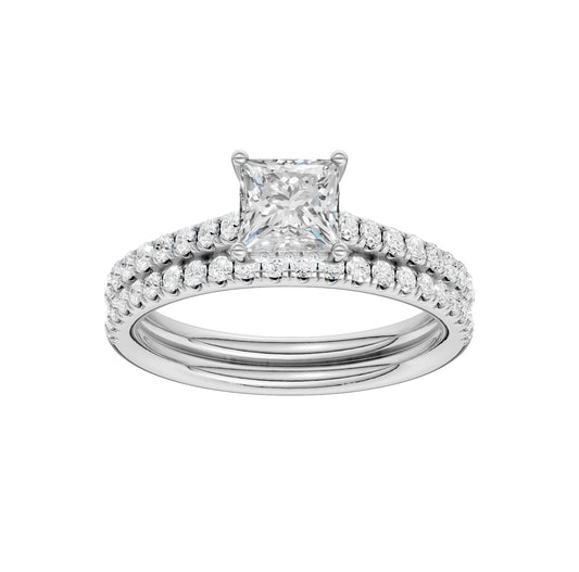Platinum  1.50CT  Lab Diamond Bridal Ring 67951