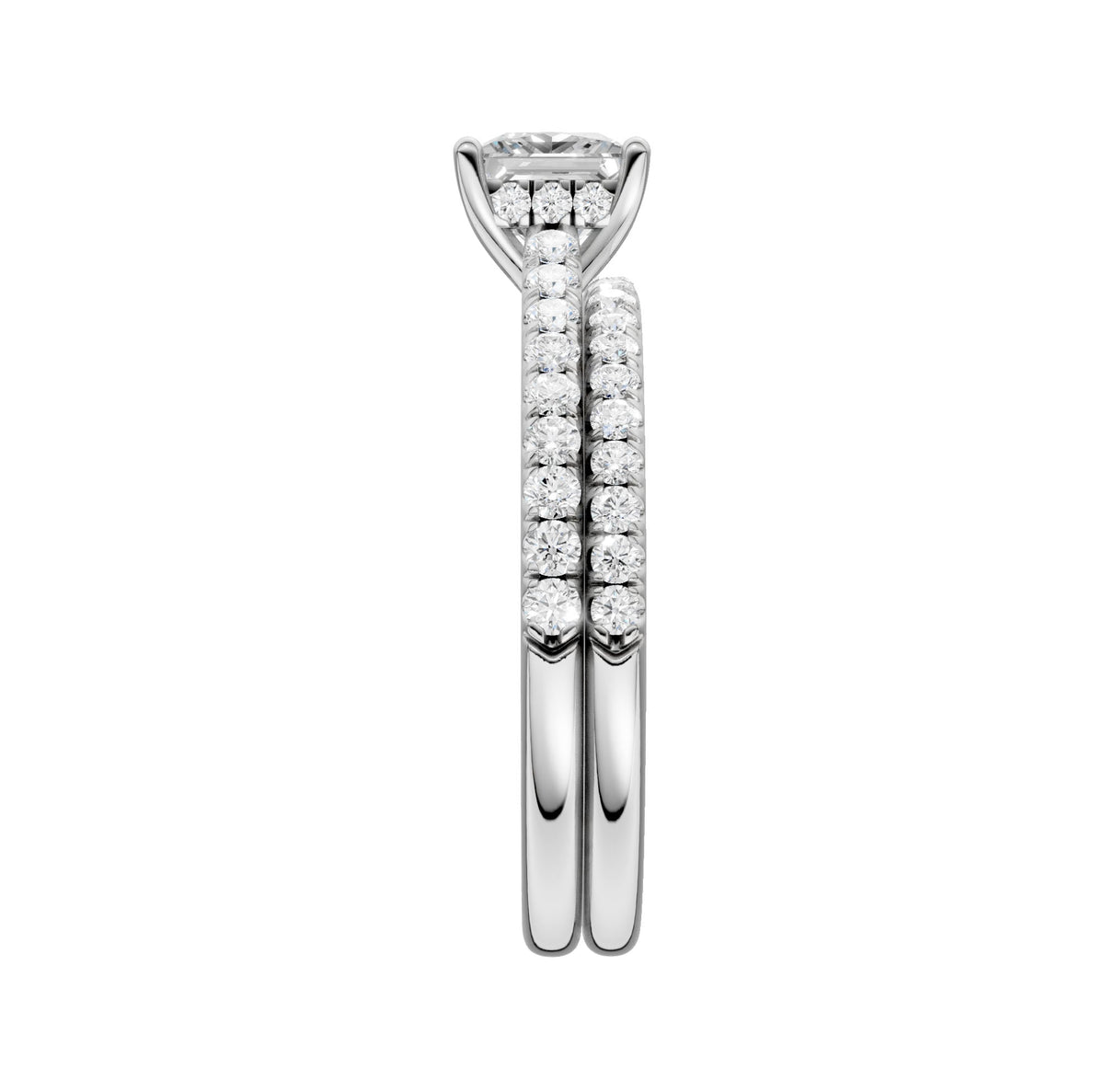 Platinum  1.50CT  Lab Diamond Bridal Ring 67951