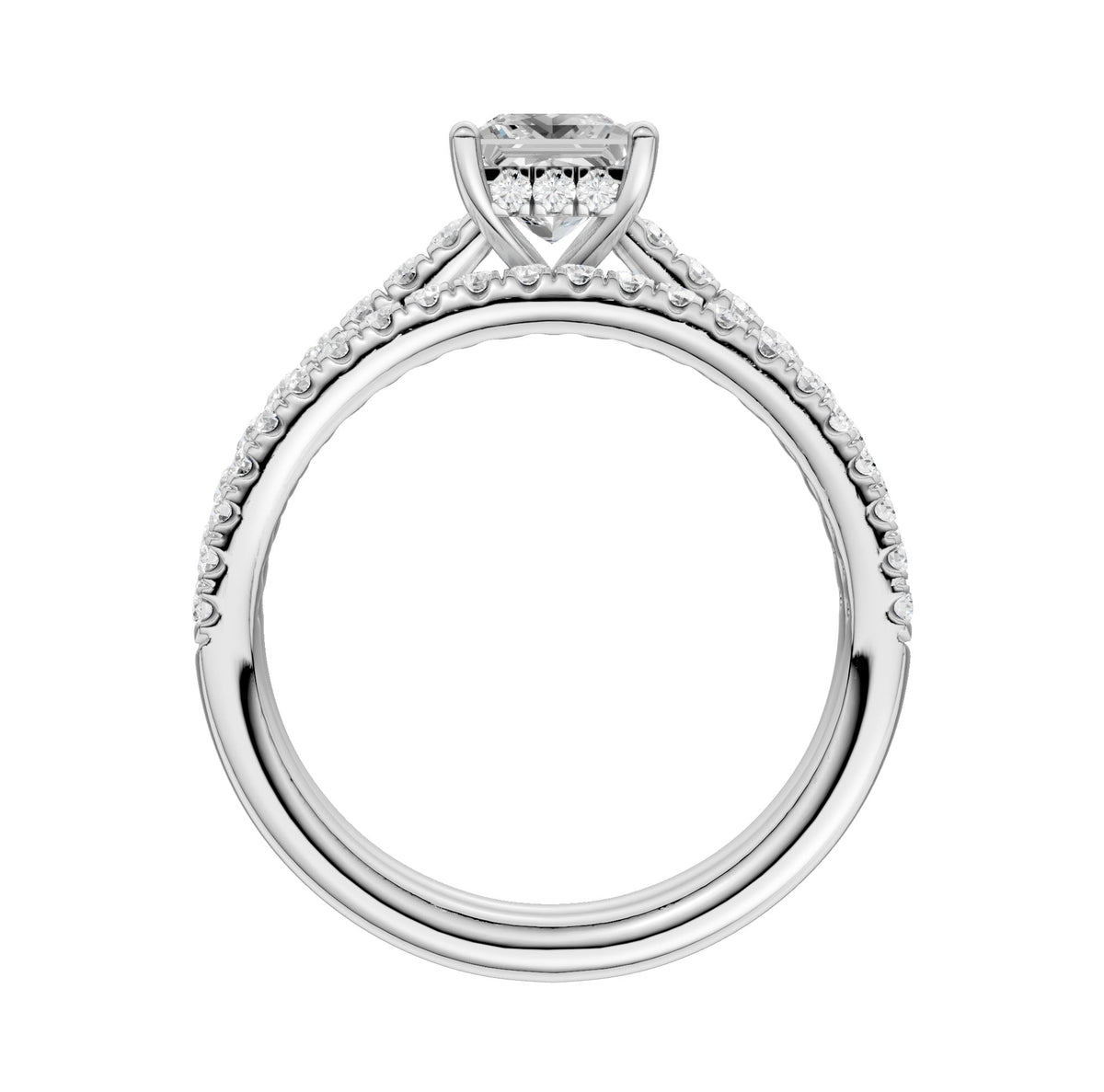 Platinum  1.50CT  Lab Diamond Bridal Ring 67951