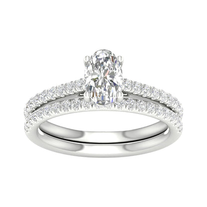 Platinum  1.50CT  Lab Diamond Bridal Ring 67945
