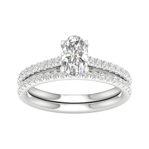 Platinum  1.50CT  Lab Diamond Bridal Ring 67945