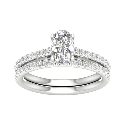 Platinum  1.50CT  Lab Diamond Bridal Ring 67945