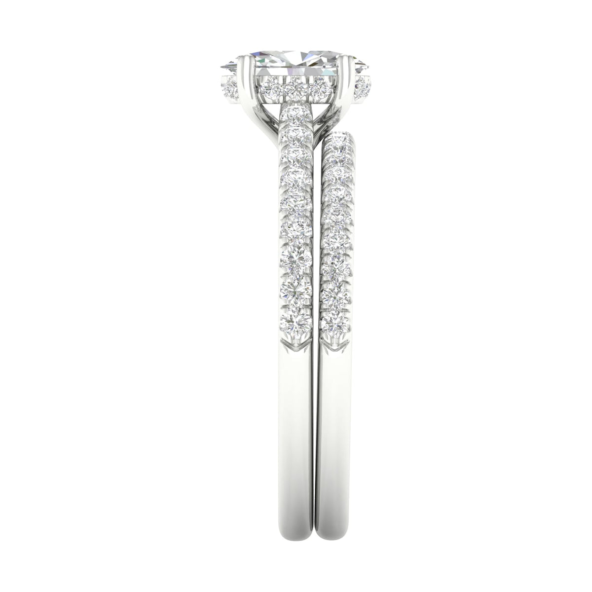 Platinum  1.50CT  Lab Diamond Bridal Ring 67945