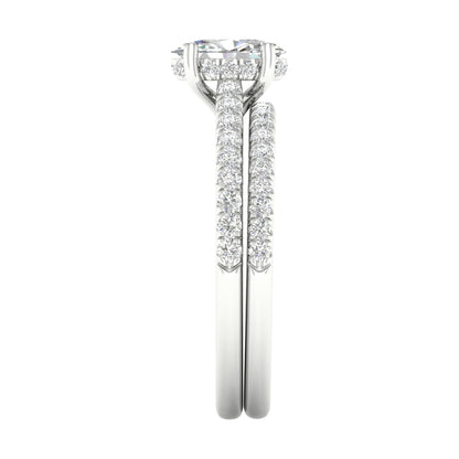 Platinum  1.50CT  Lab Diamond Bridal Ring 67945