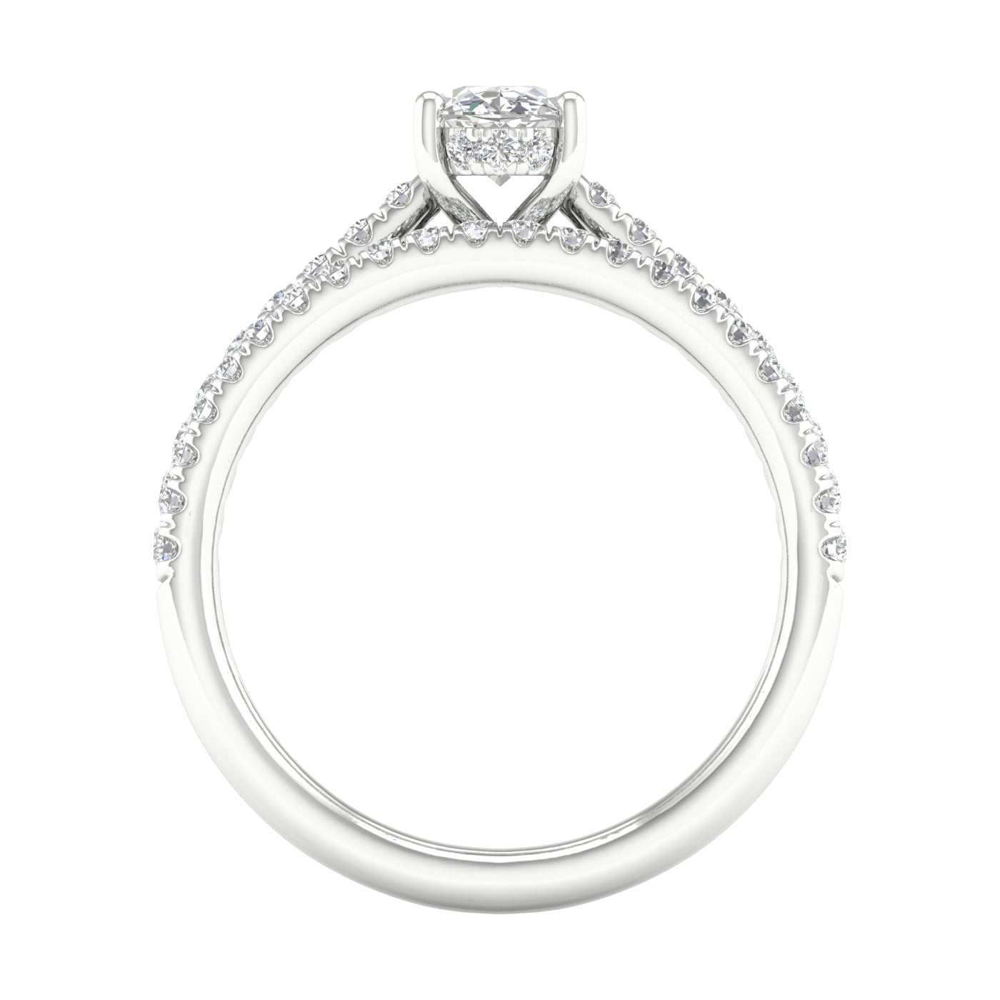 Platinum  1.50CT  Lab Diamond Bridal Ring 67945