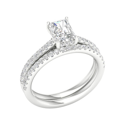 14K 1.50CT Certified Lab Grown Diamond Bridal Set 66021