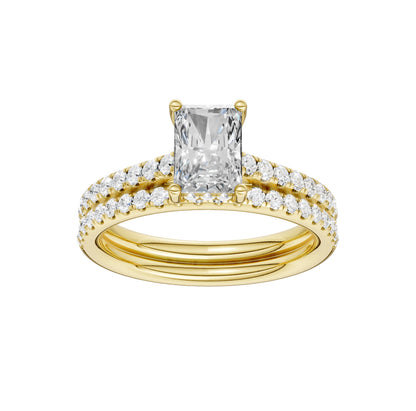 14K 1.50CT Certified Lab Grown Diamond Bridal Set 66022