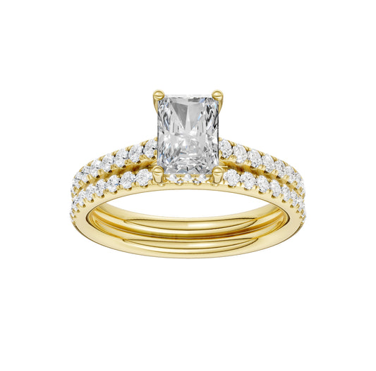 14K 1.50CT Certified Lab Grown Diamond Bridal Set 66022