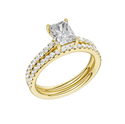 14K 1.50CT Certified Lab Grown Diamond Bridal Set 66022