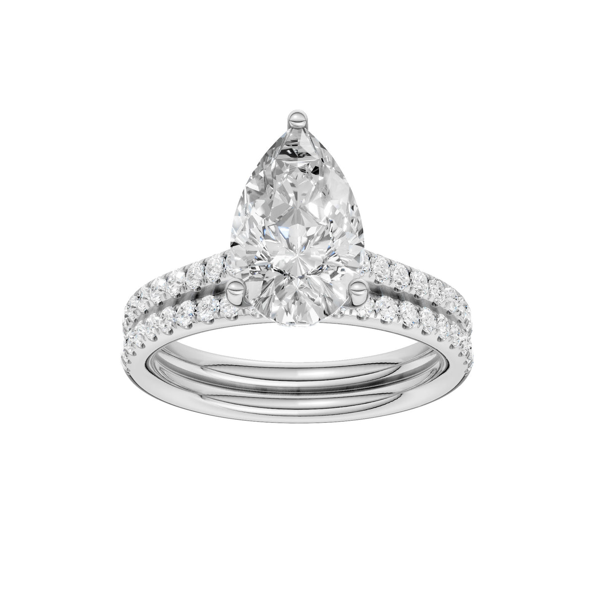 14K 2.50ct Lab Grown Diamond Bridal Set 66023