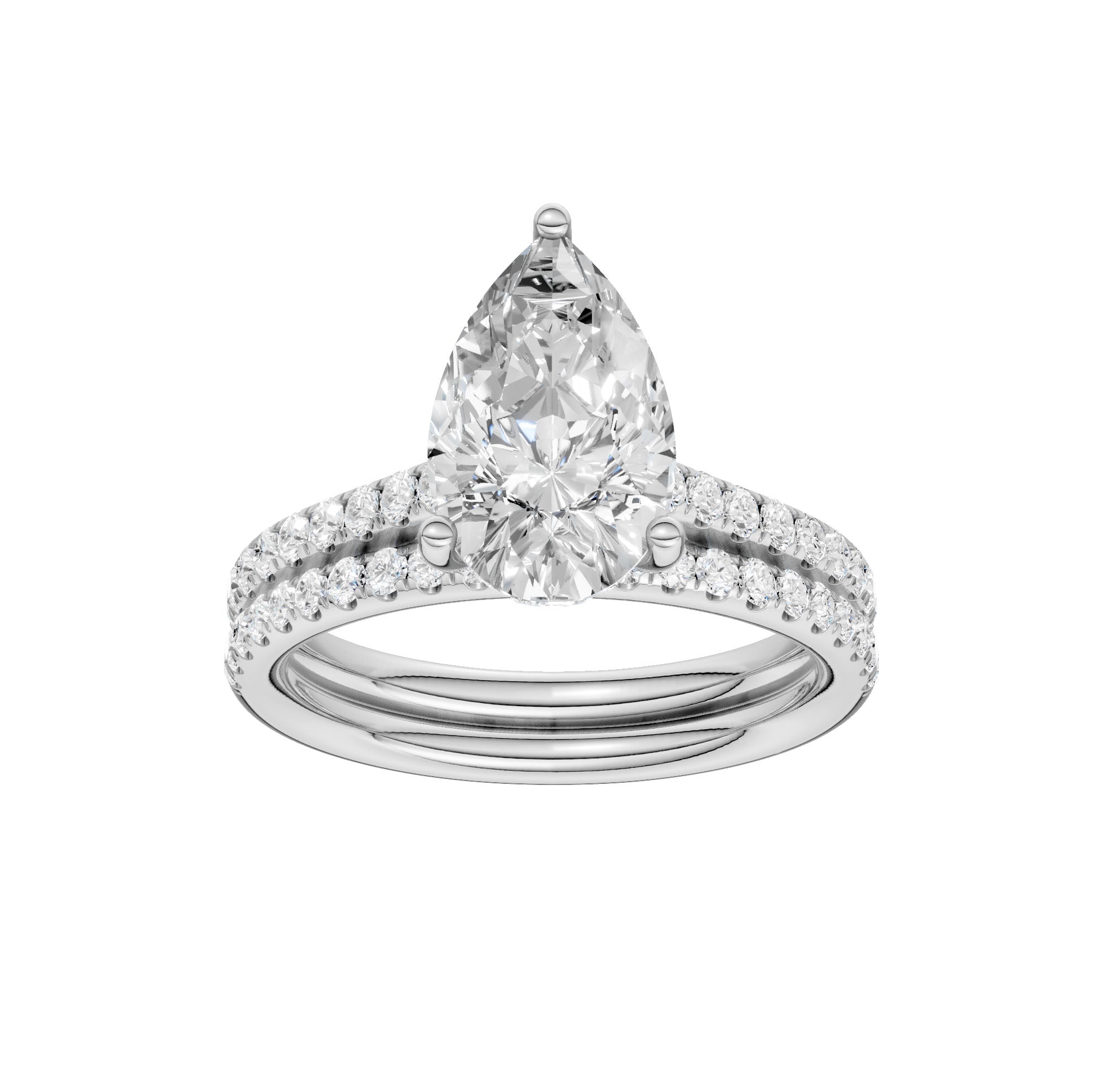 14K 2.50ct Lab Grown Diamond Bridal Set 66023