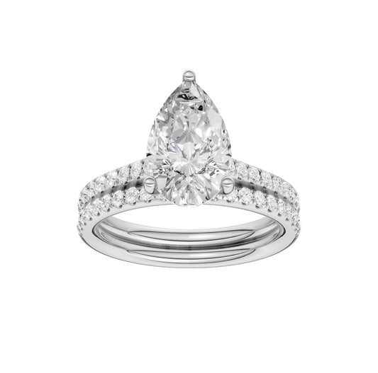 14K 2.50ct Lab Grown Diamond Bridal Set 66023