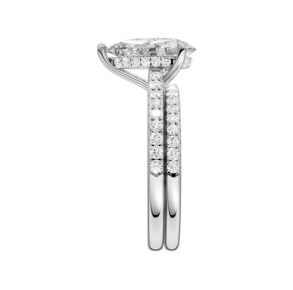 14K 2.50ct Lab Grown Diamond Bridal Set 66023