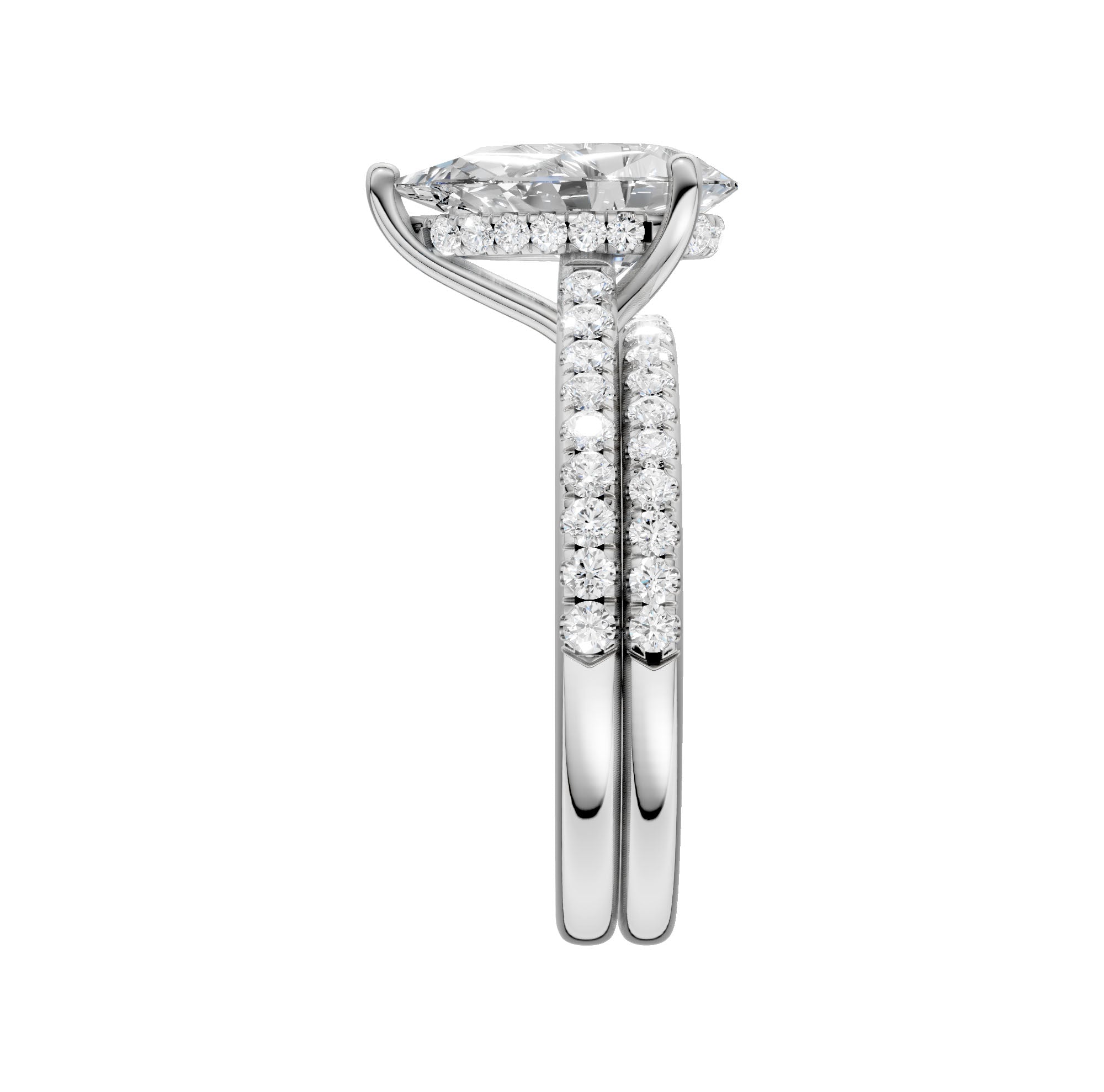 14K 2.50ct Lab Grown Diamond Bridal Set 66023