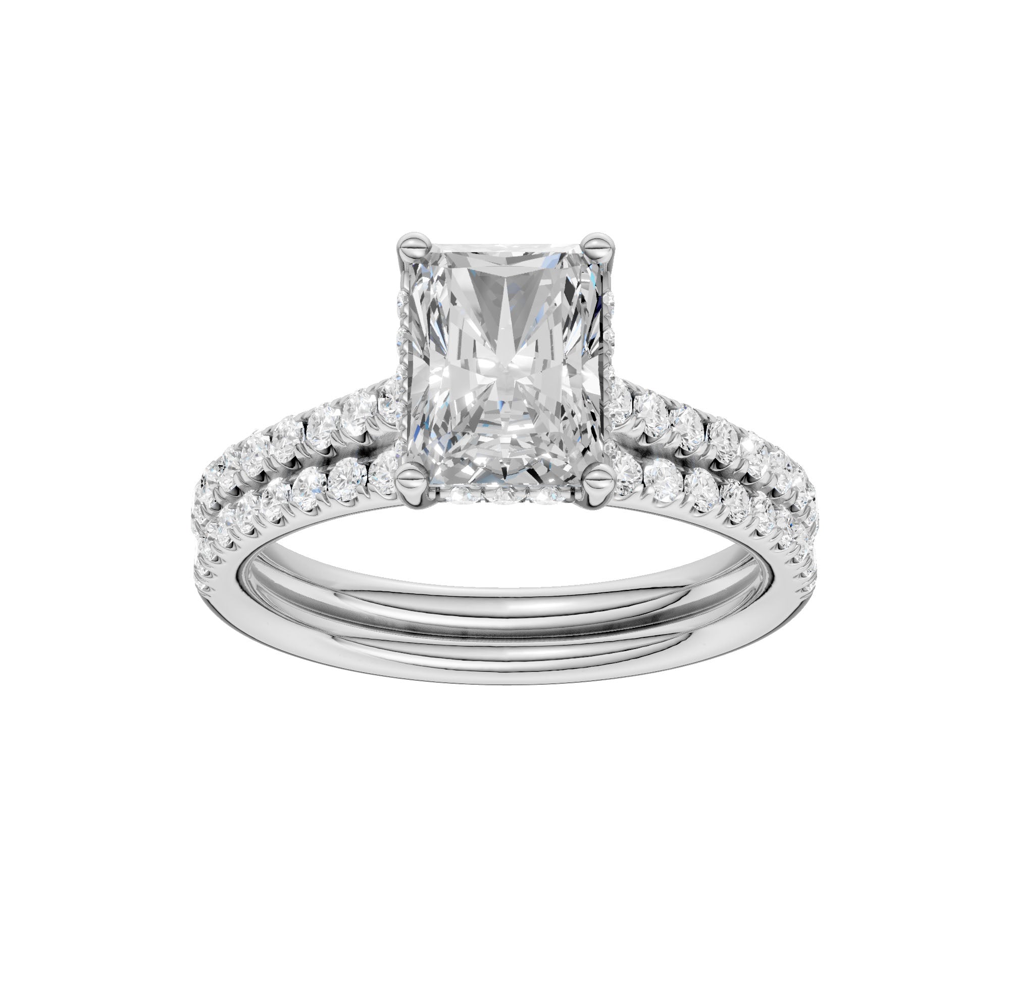 14K 2.50ct Lab Grown Diamond Bridal Set 66025