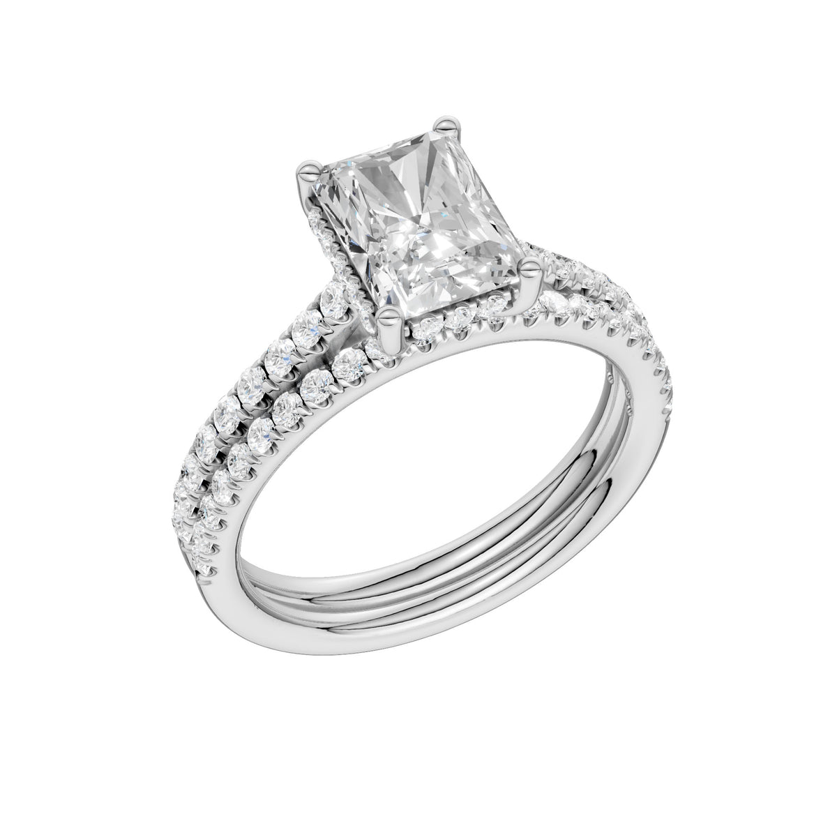 14K 2.50ct Lab Grown Diamond Bridal Set 66025