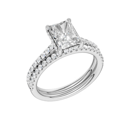 14K 2.50ct Lab Grown Diamond Bridal Set 66025