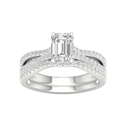 14K 1.40ct Lab Grown Diamond Bridal Set 66029