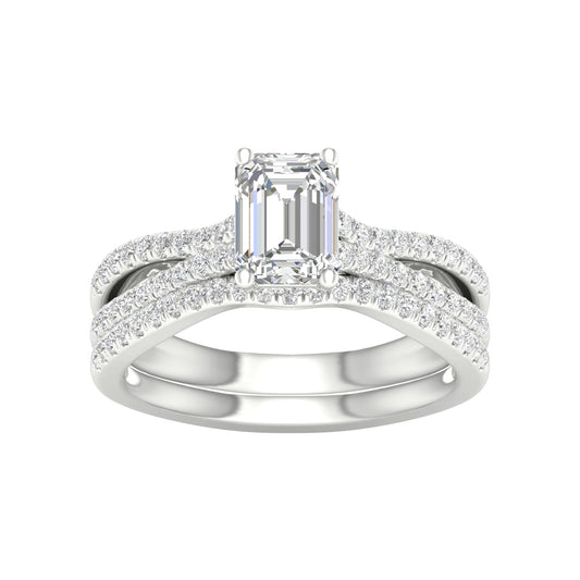 14K 1.40ct Lab Grown Diamond Bridal Set 66029