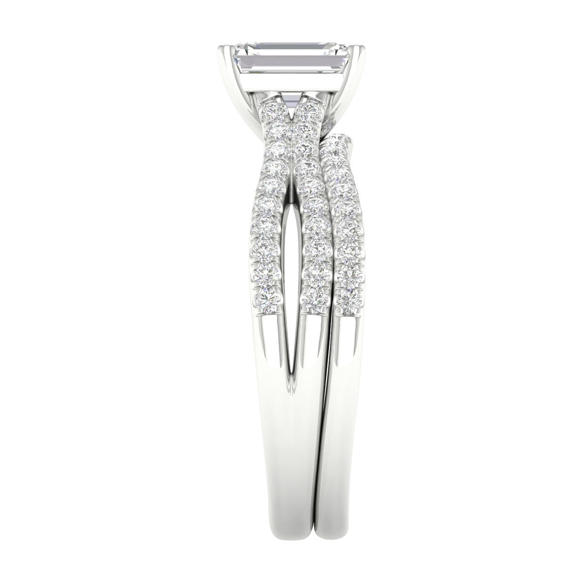 14K 1.40ct Lab Grown Diamond Bridal Set 66029