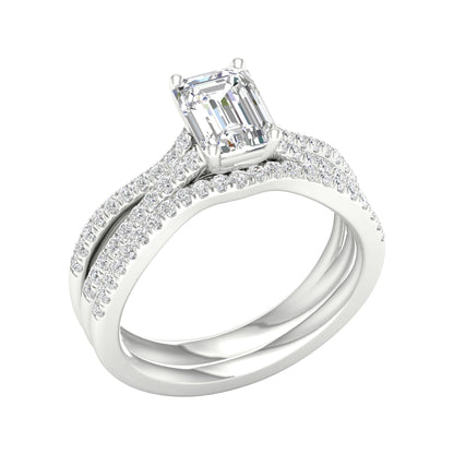14K 1.40ct Lab Grown Diamond Bridal Set 66029