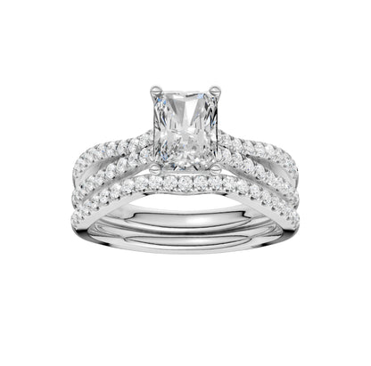 14K 1.40ct Lab Grown Diamond Bridal Set 66033