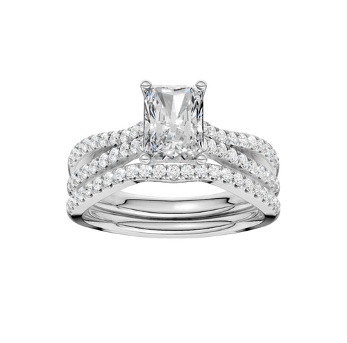 14K 1.40ct Lab Grown Diamond Bridal Set 66033