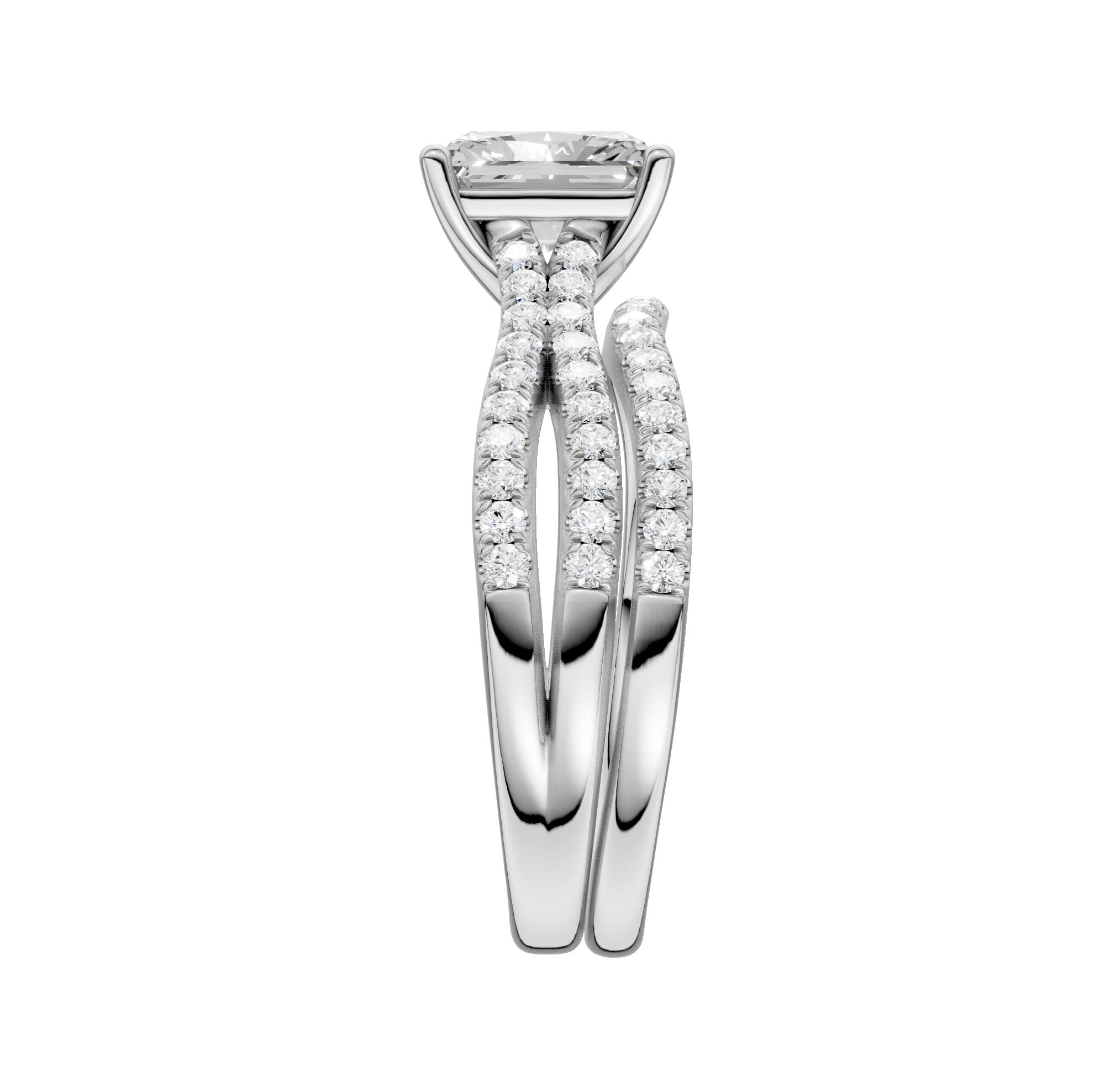 14K 1.40ct Lab Grown Diamond Bridal Set 66033