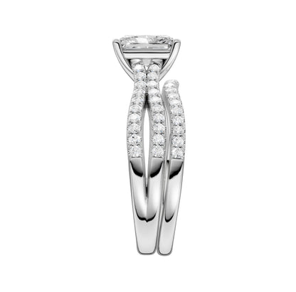 14K 1.40ct Lab Grown Diamond Bridal Set 66033