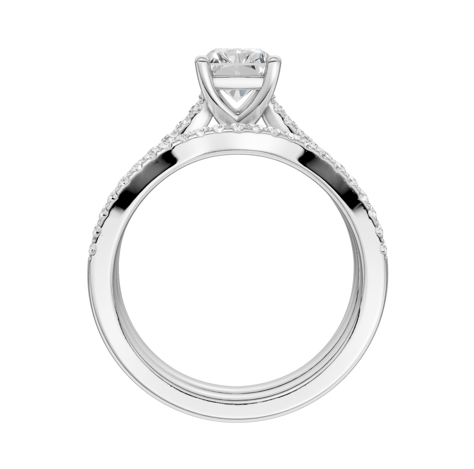 14K 1.40ct Lab Grown Diamond Bridal Set 66033