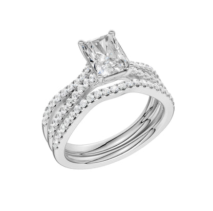14K 1.40ct Lab Grown Diamond Bridal Set 66033
