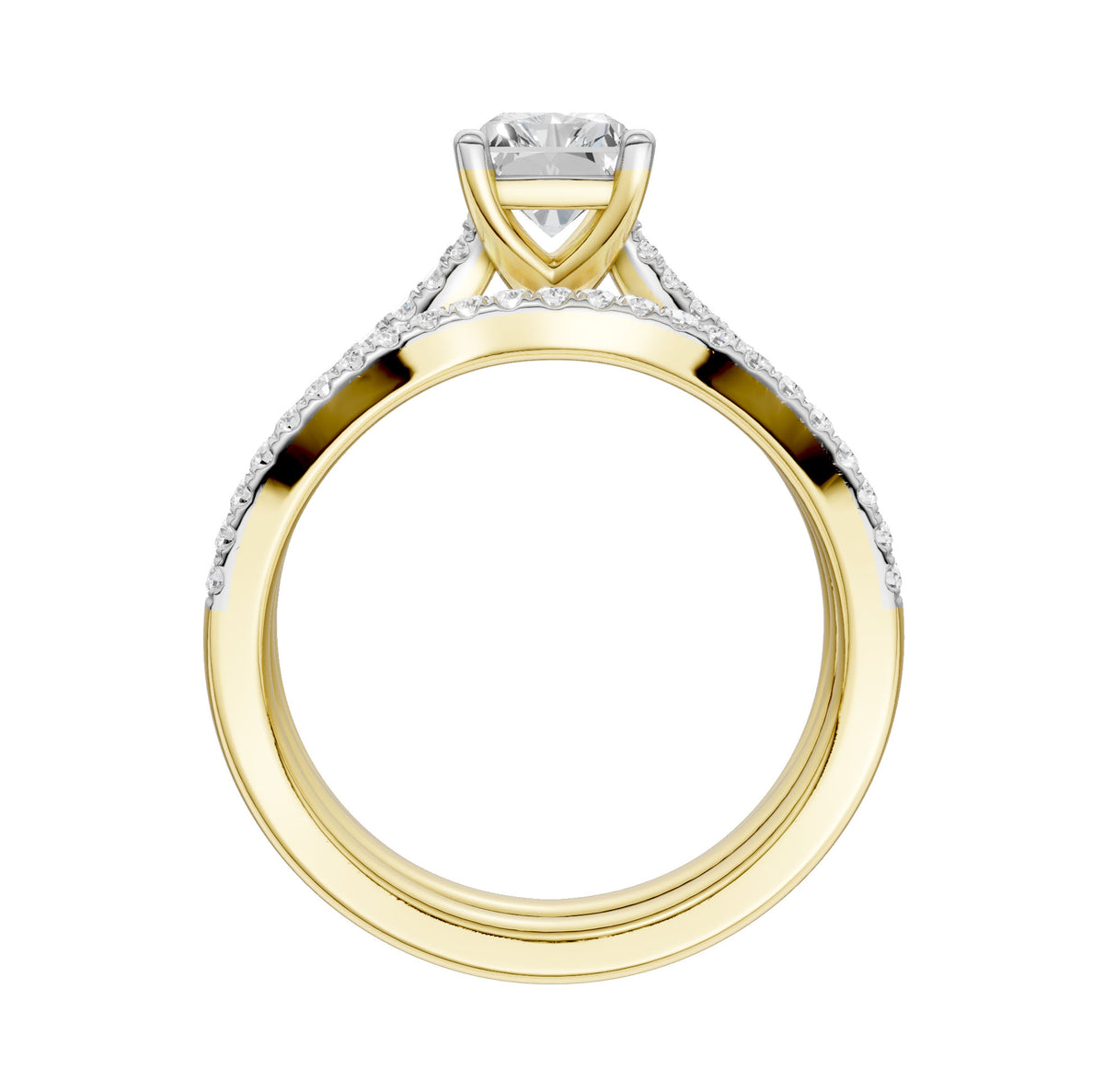 14K 1.40ct Lab Grown Diamond Bridal Set 66034